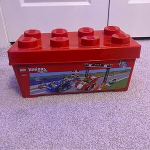LEGO Juniors Box with random Lego pieces, characters, and accessories